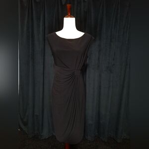 Elegant Black Draped Dress